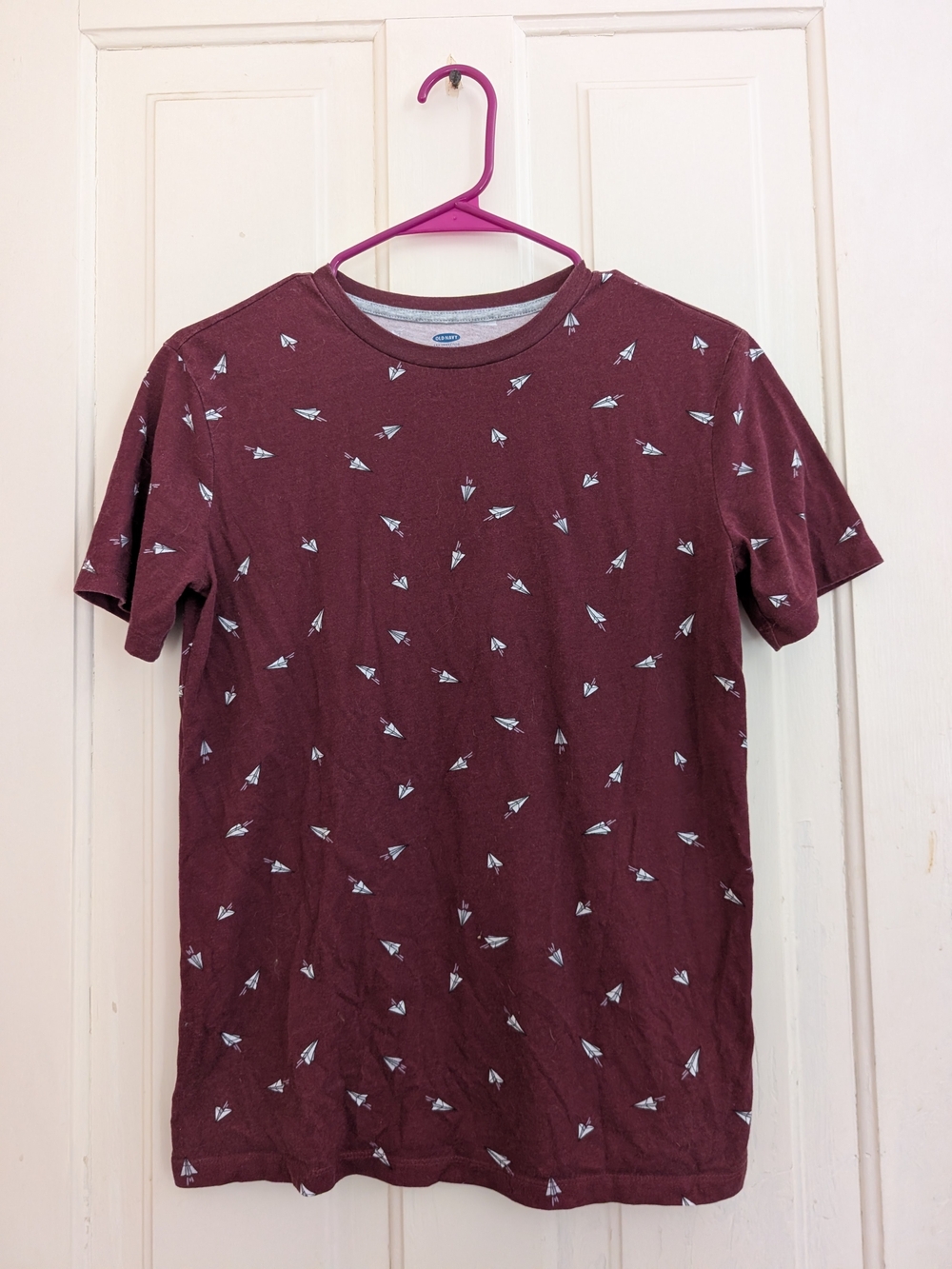 Paper Airplanes Old Navy Kids Maroon SS Tee XL (14-16)
